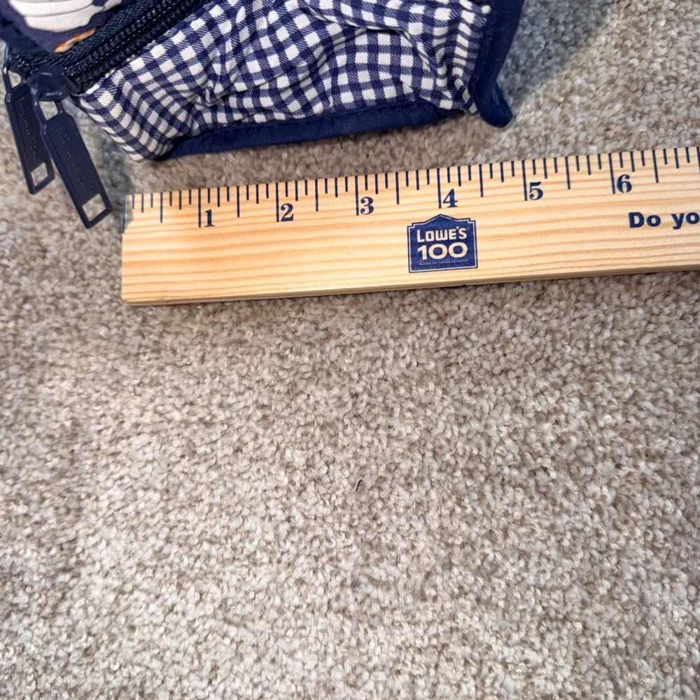 Elegant‎ Kids 2000 Vintage Diaper Bag Navy Gingham Puppy Cat EK22114 NWT USA
